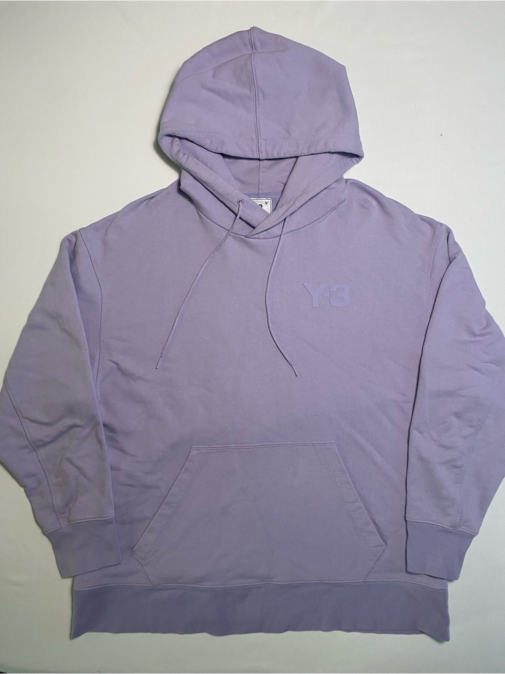 Y3 Yohji Yamamoto Hoodie Men XL Lavender Purple French Terry Sweatshirt